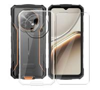 AQGGIIXY para Doogee Fire 7 (6.60") Funda + 1 Piezas Vidrio Templado Película, Transparente Anti-Arañazo Suave Silicona TPU Carcasa y Cristal Templado para Doogee Fire 7 - Clear
