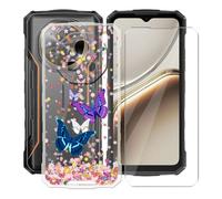AQGGIIXY para Doogee Fire 7 (6.60") Funda + Protectores de Pantalla de Vidrio Templado, Transparente Suave Silicona TPU Case Anti-Rasguño Protectora Carcasa para- Brillante e13