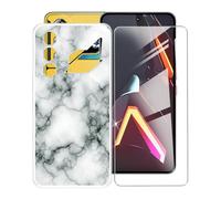 AQGGIIXY para ZTE Nubia Neo 3 GT Funda + Protectores de Pantalla de Vidrio Templado, Transparente Suave Silicona TPU Case Anti-Rasguño Protectora Carcasa para ZTE Nubia Neo 3 GT (6.80") - WM73