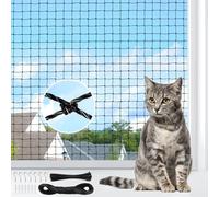 AQhui Red para Gatos Terraza, Malla para Gatos 3x6m, Malla Protectora Balcon Sin Taladro, Redes Seguridad Gato Reforzada con Alambre de Metalica Adecuado Ventanas, Pasillos y Claraboyas
