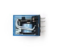 AQHYEBNSR 1 Uds MY4NJ electrónico Micro Mini relé electromagnético 5A 14PIN Bobina 4DPDT DC12V 24V AC110V 220V indicador LED Verde Interruptor de