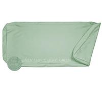 AQIGR Funda Cojín Silla Jardín - Tela Lino 8cm Grosor - Funda Reemplazo con Cremallera Antideslizante para Cojín Cuadrado Cocina/Comedor/Sofá(Verde Claro,130x50x8cm)