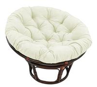 AQIGR Papasan Cojines Redondos para Silla Cojín para Silla De Huevo Almohada Redonda Cojín para Asiento Acolchado Papasan Columpio De Ratán Columpio De Mimbre Extraíble Y Lavable(Beige,120x120cm)