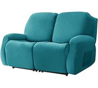 AQIGR Terciopelo Funda Sofa Relax 1 plaza/2/3 plazas Reclinable Elástico Funda De Sofá Espesar Electrico Sillón Relax Gatos Perros Niño Protector para Sofá (Color : #11, Size : 2 People (6 Pieces))