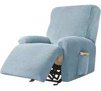 AQIGR Terciopelo Funda Sofa Relax 1 plaza/2/3 plazas Reclinable Elástico Funda De Sofá Espesar Electrico Sillón Relax Gatos Perros Niño Protector para Sofá (Color : #15, Size : 1 Person (4 Pieces))