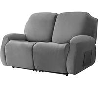 AQIGR Terciopelo Funda Sofa Relax 1 plaza/2/3 plazas Reclinable Elástico Funda De Sofá Espesar Electrico Sillón Relax Gatos Perros Niño Protector para Sofá (Color : #2, Size : 2 People (6 Pieces))