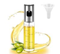 AQINSFA Pulverizador Aceite Spray, 100ml Spray Aceite Cocina de Acero Inox y Vidrio, Botella Transparente Recargable, Accesorios Freidora sin Aceite, Dispensador Aceite Spray para Cocinar,Hornear,BBQ