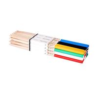 AQJUNONG Baquetas, Clásica 7A Punta de Madera de Arce 12 Par de Baquetas Antideslizantes para Niños y Adultos, Instrumento Musical Profesional Accesorios de Percusión