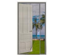 AQKaki Mosquitera Puerta Magnetica Fibra de Vidrio, 115x225cm Apertura Laterale Puerta Magnética Antimosquitos Cierra Automáticamente Imane Potente Cortina Mosquitera Puerta para Balcón Salón