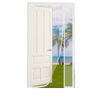 AQKaki Mosquitera Puerta Magnetica Fibra de Vidrio, 60x175cm Apertura Laterale Puerta Magnética Antimosquitos Cierra Automáticamente Imane Potente Cortina Mosquitera Puerta para Balcón Salón