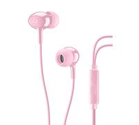 AQL Acoustic | Auriculares con Cable con micrófono Integrado y botón de Respuesta para Smartphone - Estéreo - Conector de 3,5 mm - Rosa