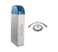 Aqmos R2D2-72 - Descalcificador de agua con juego de conexión de 1" | Descalcificador para hogares de hasta 7 personas | Sistema antical para agua blanda