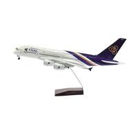 AQMUZE Modelo De Avión Boeing B747 Tailandés A Escala 1 160, Fundido A Presión De Resina, con Luces Y Ruedas, Modelo De Exhibición Estática(No Light a380)