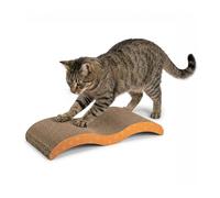 AQPET Plátano rascado Ondulado de cartón para Gatos Adultos, Alfombrillas Grandes y pequeñas, con Peine de cartón y sobre de Hierba para Gatos, Accesorios y Juegos para Mascotas, Naranja
