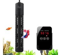 AQQA Calentador de acuario de 300 W con controlador de termostato LED externo, calentador sumergible de cristal de cuarzo, sobrecalentamiento inteligente, protección contra sobrecalentamiento, función