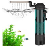 AQQA Filtro para pecera, filtro de acuario de flujo fuerte de 800 l/h, bomba de filtro silenciosa de 15 W con filtración de 3 etapas para tanques de hasta 350 L