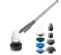 AQQA Kit de limpieza de acuario 8 en 1, limpiador giratorio eléctrico, recargable IPX9, impermeable, cepillo de limpieza inalámbrico de mano, limpiador de vidrio para peceras, juego de herramientas de