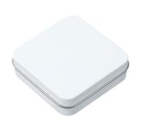 AQQWWER Contenedores para organización New Square Tinplate Boxes Durable Strong Anti Deform Candy Pill Can Coin Storage Tin (Color : White)