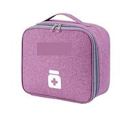 AQQWWER Contenedores para organización Travel Medicine Storage Box Organizer Bag Medical Case Emergency Mini Kit Outdoor First Aid Portable Accessories Supplies Items (Color : C Purple L)