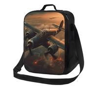 AQRJKHD Lonchera aislada para mujeres y hombres, lonchera de aviones de la Guerra Mundial, a prueba de fugas, reutilizable, para el trabajo, viajes, picnic al aire libre