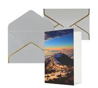 AQRJKHD Mauna Kea - Tarjeta de agradecimiento con sobres, tarjetas de felicitación de cumpleaños para mujeres y hombres, tarjetas en blanco para todas las ocasiones, tarjetas de felicitación para