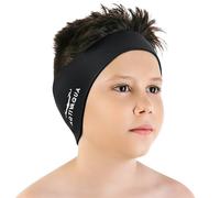 AqtivAqua Diadema de natación para la Oreja, Cubierta de protección para niños, Adultos, Hombres, Mujeres, niños pequeños, Tapones para los oídos (Color: Negro, tamaño: Mediano)