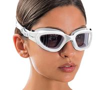 AqtivAqua DX Gafas Natacion Hombre Gafas Piscina Niño Mujer Niña (Blanco blanco, Sombra)
