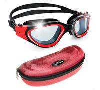 AqtivAqua DX Gafas Natacion Hombre Gafas Piscina Niño Mujer Niña (Rojo, Claro)