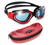 AqtivAqua DX Gafas Natacion Hombre Gafas Piscina Niño Mujer Niña (Rojo, Sombra)