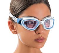 AqtivAqua Gafas Natacion Hombre Gafas Piscina Niño Mujer Niña DX-C (Azul Metálico, Lente Clara)