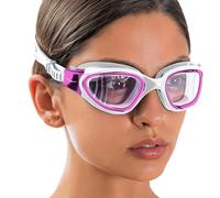 AqtivAqua Gafas Natacion Hombre Gafas Piscina Niño Mujer Niña DX-C (Rosa Metálico, Lente Clara)
