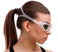 AqtivAqua Gafas Natacion Hombre Gafas Piscina Niño Mujer Niña DX-P (Transparente Blanco, Lente Polarizada)