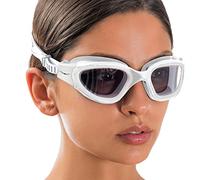 AqtivAqua Gafas Natacion Polarizadas Hombre Gafas Piscina Niño Mujer Niña DX-P (Blanco blanco, Polarizadas)