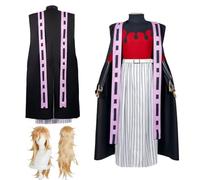 AQTYUPK Disfraz de Douma de Anime con Peluca Kimono Uniforme Conjunto Completo para Halloween Carnaval Fiesta Navidad Disfraces Adulto Hombre Juego de Rol