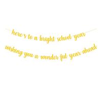 Aqu hay un banner de ao escolar brillante que le desean un maravilloso ao por delante de las decoraciones de banner de regreso a la escuela el pri