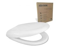 Aqua Bagno Asiento de inodoro Crown Universal O-Form Premium - asiento de inodoro de polipropileno con cierre suave y extraíble - asiento del inodoro - tapa del inodoro montaje fácil