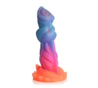 Creature Cocks - Consolador de silicona Aqua Cock que brilla en la oscuridad - Juguete de fantasía realista impermeable