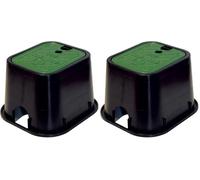 Aqua control M115717 C1900 - Arqueta cuadrada para 1 electrovalvula, 21 x 17 5 x 18 cm (Paquete de 2)