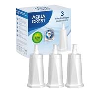 AQUA CREST Filtro Agua Repuesto para Sage® SES008WHT0NEU1, 3 Pack | Repuesto para Sage® Appliances Cafetera BES008, SES008/SES810/SES875/SES880/SES920/SES980/SES990, certificado TÜV SÜD
