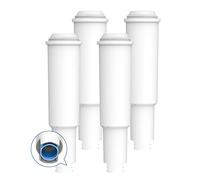 AQUA CREST Filtro de Agua Blanco para Cafetera, Recambio para Jura® 60209 Blanco, 64553, 7520, 68739 - Incluye Varios Modelos de Capresso®, Impressa®, Pack de 4