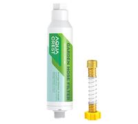 AQUA CREST Filtro de agua para manguera de jardín con protector de manguera, mejora la salud de las plantas, reduce el cloro, el olor, el calcio, ideal para jardinería, agricultura y mascotas