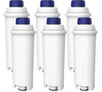 AQUA CREST Filtro de Agua, Repuesto para Filtro De'Longhi® DLSC002 (6) | Filtro de Repuesto para De'Longhi® DLSC002, ECAM, Eletta, Dinamica, Magnifica, ETAM Autentica, Certificado TÜV SÜD