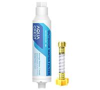 AQUA CREST Inline Water Filter, Dedicated for Car Washing, Yard Cleaning, Reduce Hard Water Spots, Soften Water, Upgraded Formula with 1 Flexible Hose Protector