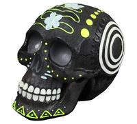 Aqua Della Acuario Decoración Dia de los Muertos Calavera Negro 16,7cm Brillante