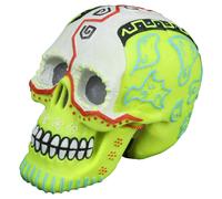 Aqua Della de los Muertos Calavera Verde 11 , 8x7, 7x9, 2cm Acuario Decoración