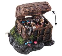 Aqua Della Decoración De Acuario Cofre Del Tesoro 13x10x10 Cm Con Difusor