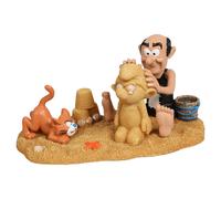 Figura Aqua Della, Los Pitufos Gargamel y Azraël 17,7 x 9,3 x 9,4 cm, Muy Detallada y Fabricada en Resina de poliéster, atóxica y pH Neutro, para acuarios de Agua Dulce y Salada