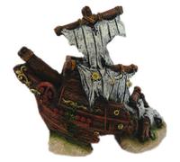 Aqua Della Decoración De Acuario Naufragio 16x7,7x14,5cm Pez Ornamental Seguro