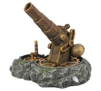 Aqua Della Decoración De Acuario Steampunk Cañón 16,3x11,5x13,6cm No Tóxico