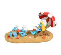 Aqua Della Decoración de Acuarios Pitufina & Babyschlümpfe 22x12cm Agua Dulce